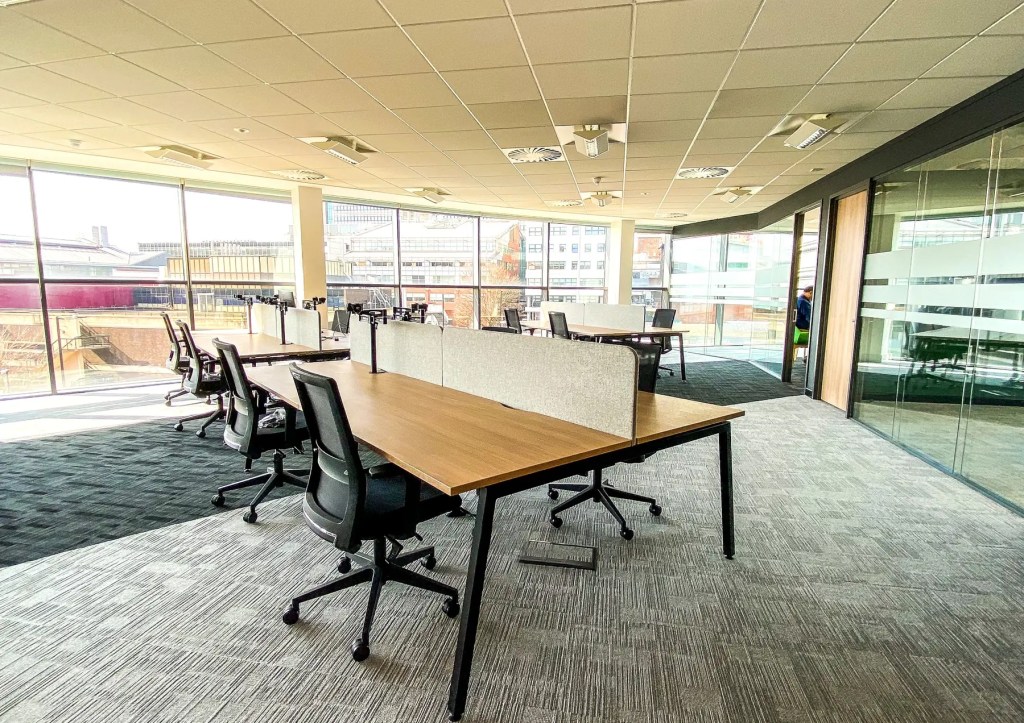 Bright open-plan office at Electric Works