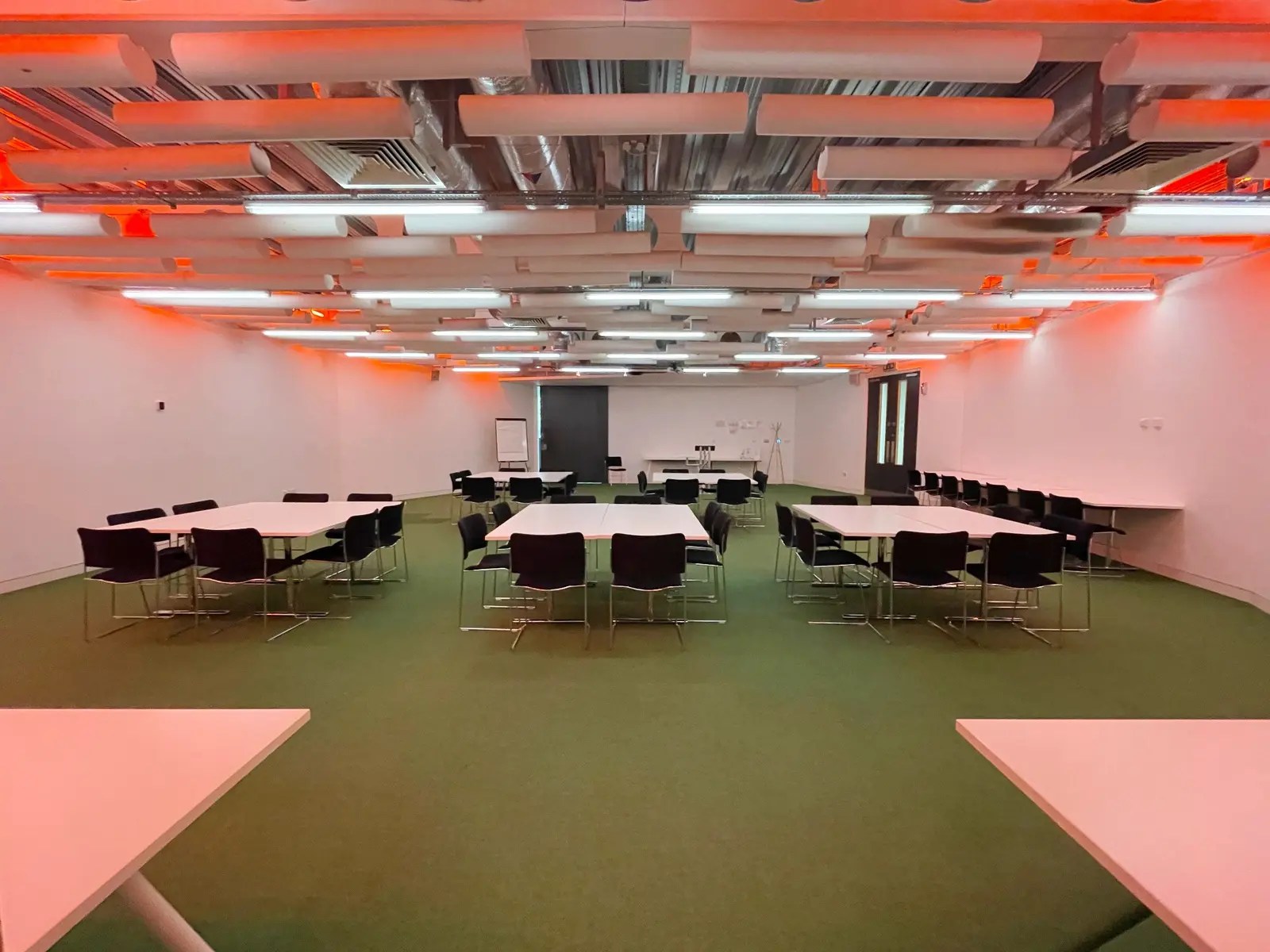 Electric Works conference room arranged for a large event