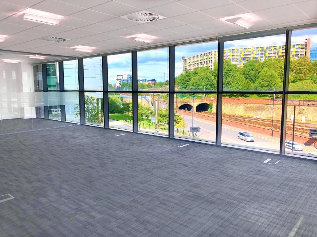 Bright office space at Electric Works overlooking Park Hill in Sheffield